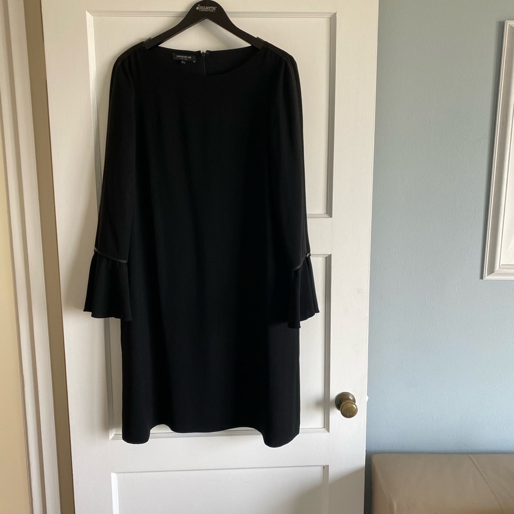 Lafayette 148 New York Large black cocktail dress.